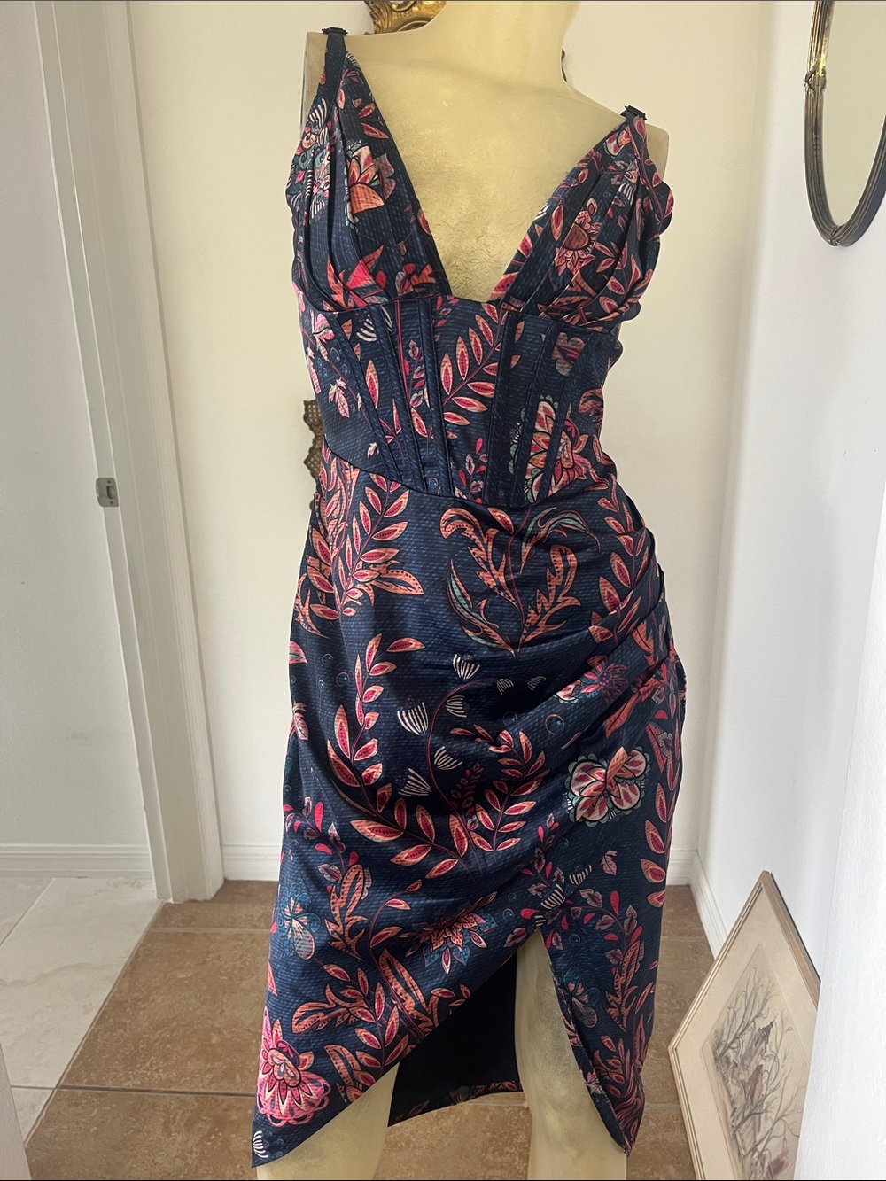 Stunning Averie Floral Satin Dress